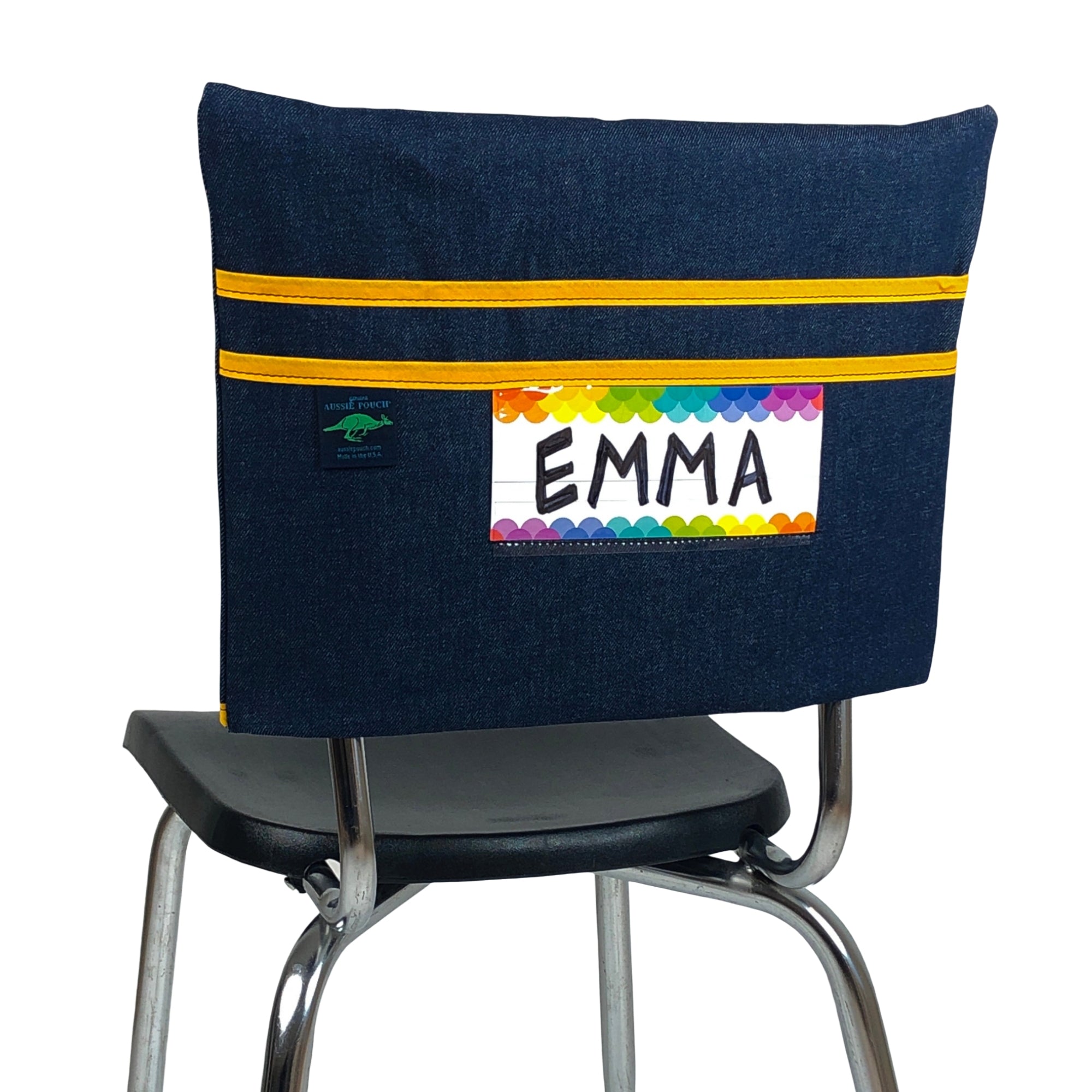 Grouping chair pockets w/ name tag on sale